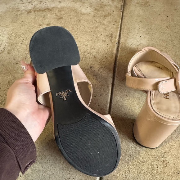 Prada Patent Leather Slingback Sandals - Picture 6 of 7